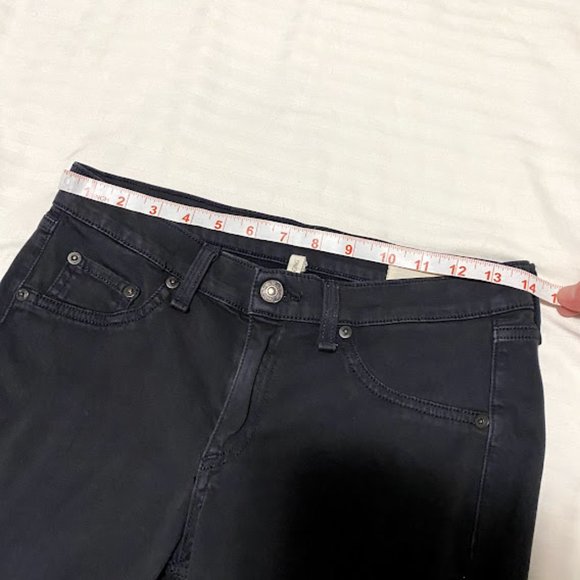 Rag & Bone Mid Rise Soft Twill Jeggings, Washed Black Size 27 - Picture 12 of 14